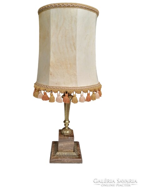 Copper-marble table lamp