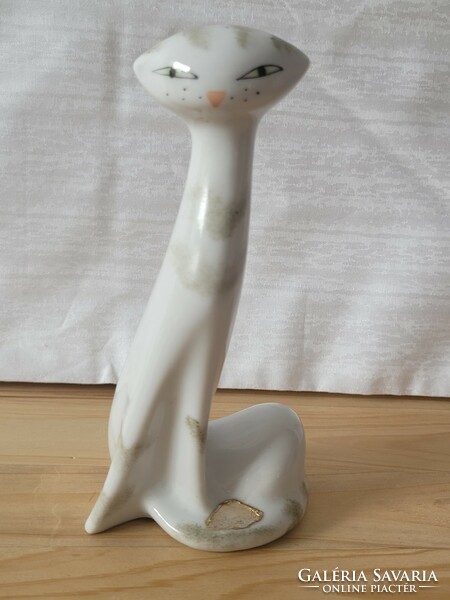Iris porcelain art deco cat