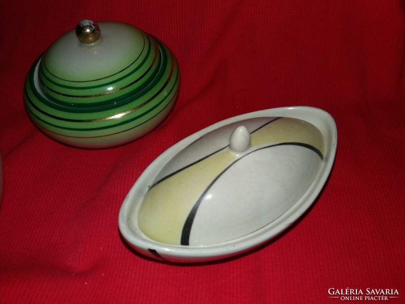Art deco János-style porcelain bonbonier collection from a mixed manufacturer, as shown in the pictures