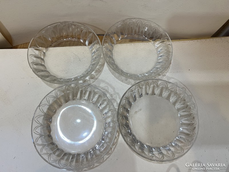 Glass salad bowls, 4 pieces, 12 cm in size. 4558