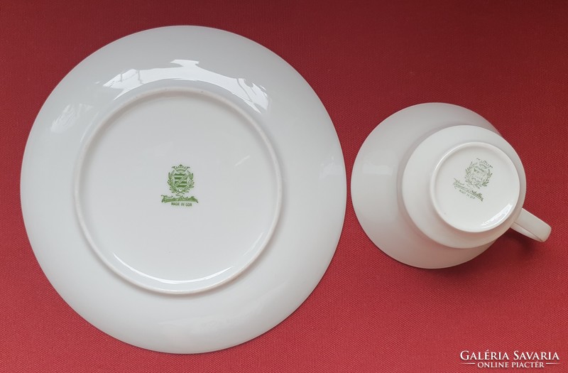 Weimar German porcelain coffee tea breakfast set cup small plate plate