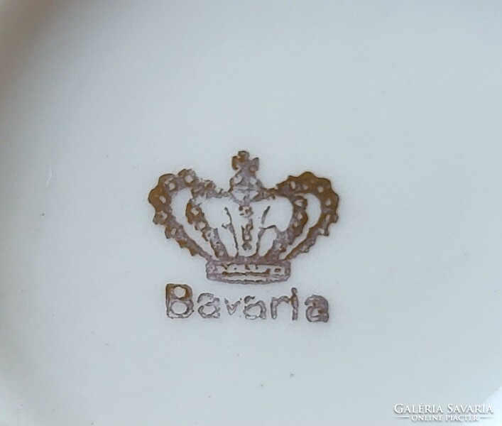 Bavaria German porcelain sugar bowl and milk creamer