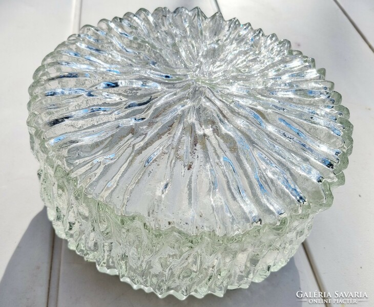 Vintage ice glass ceiling lamp