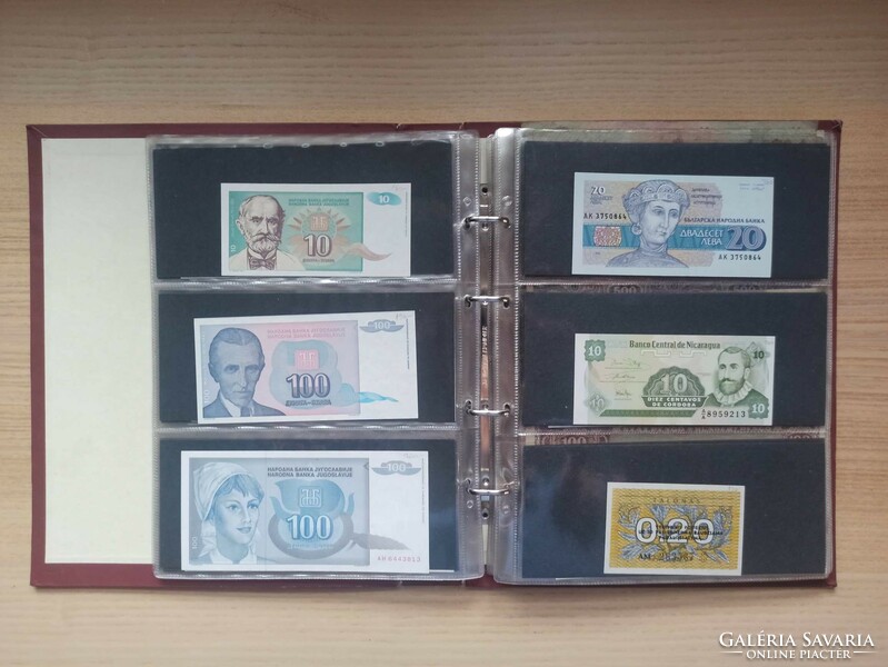 Free paper money album if you buy 51 foreign unfolded and 18 Hungarian bent paper..