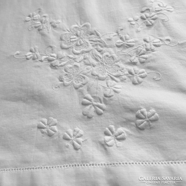 Antique, embroidered cotton pillowcase, 75x47 cm