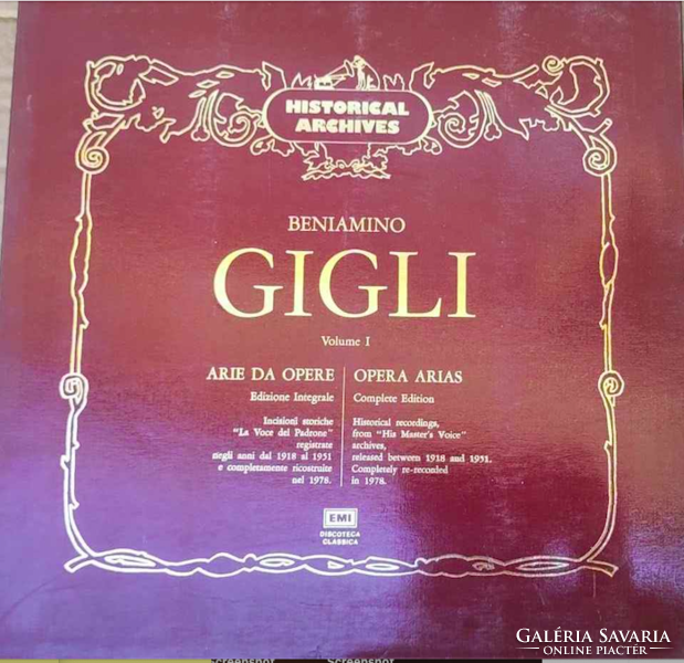 Exploring Beniamino Gigli Historical Archives Volume I-III 26 db LP