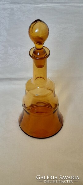 Old glass bottle liquor amber glass bottle 22x8.5cm