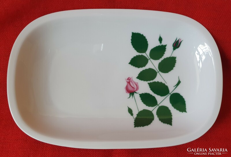 Arzberg német porcelán tálaló kínáló tányér tál virág rózsa mintával