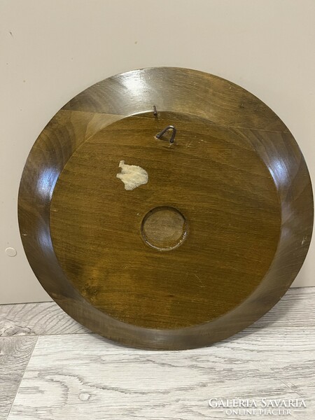 Burnt wooden plate