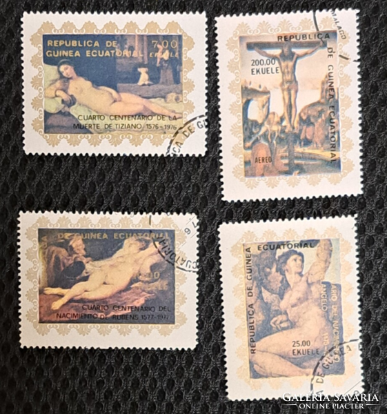 1976. Guinea painting stamps f/5/9