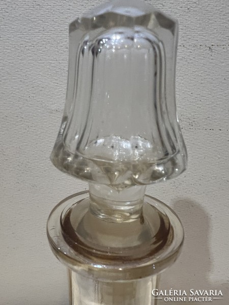 Decanter, pouring glass, old, thick-walled, 28 x 13 cm. 4530