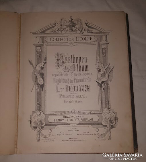 1872 BEETHOVEN / Henry Litolff álírásával