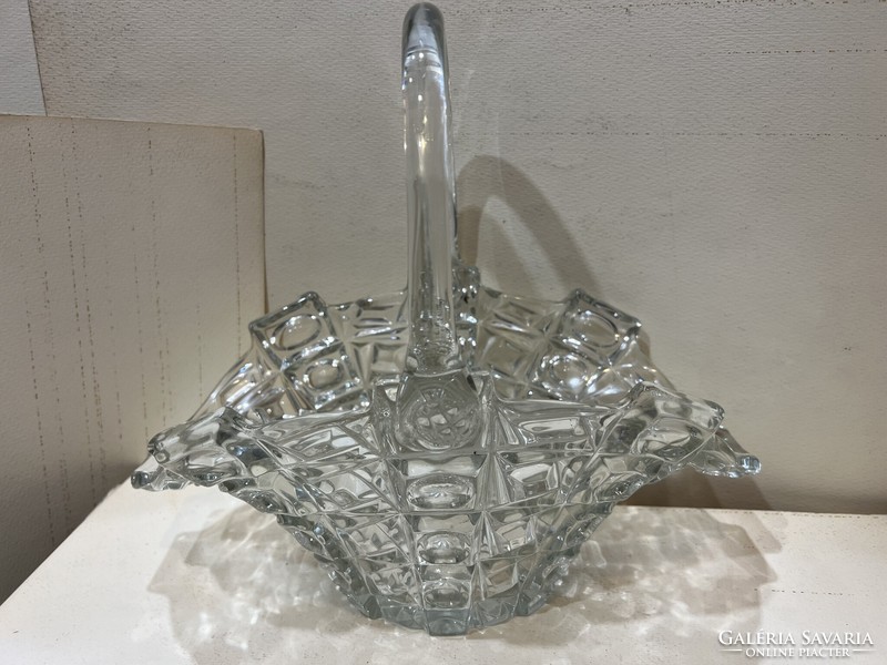 Glass centerpiece, offering, size 30 x 20 x 19 cm. 4565