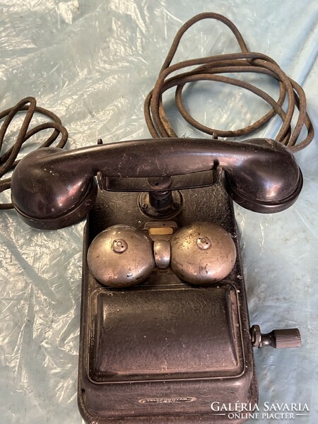 A rare metal housing rotary phone