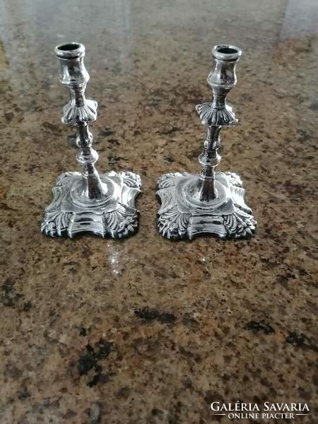 Pair of sterling silver candle holders for sale!
