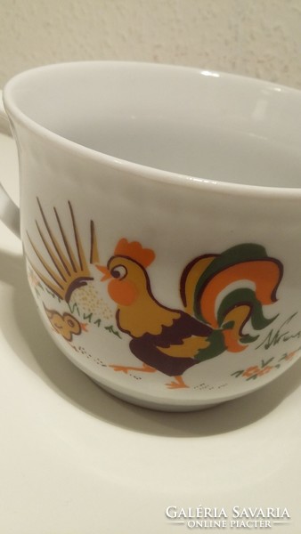 Ljubljana kakasos porcelán gyerek  bögre, csésze