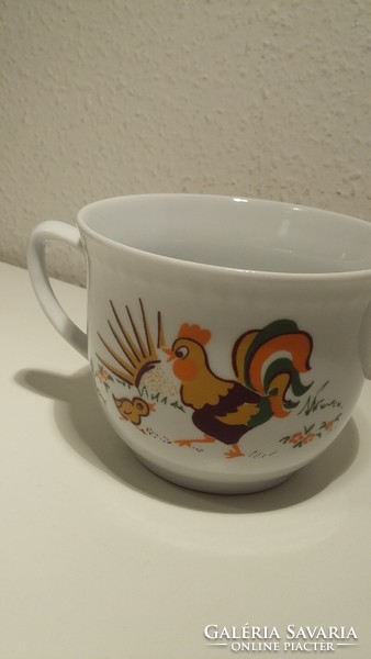 Ljubljana kakasos porcelán gyerek  bögre, csésze