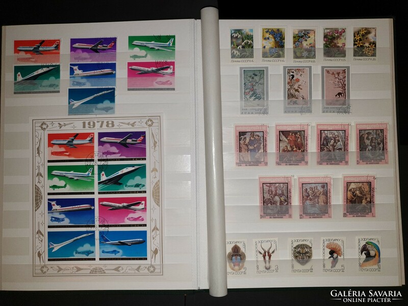 3 stamp albums with content