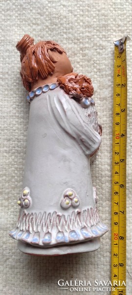 Small handmade statue of St. Catherine of Antalfin: mother with her child