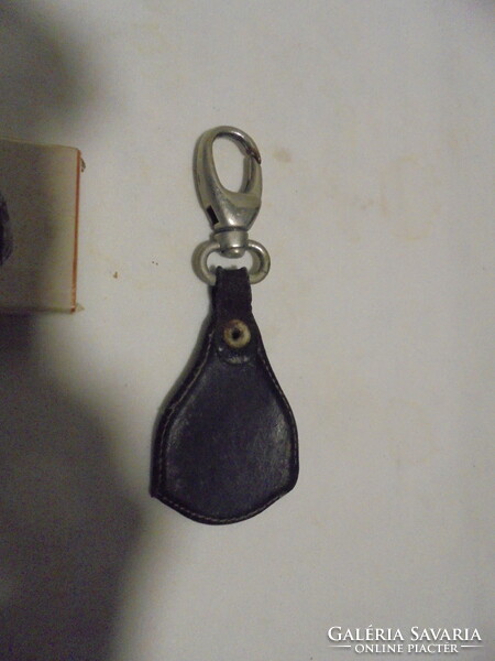 Retro leather key ring honda