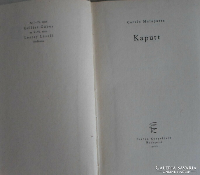 Curzio malaparte: gate (book of millions; Europe, 1966; Italian documentary, World War II)