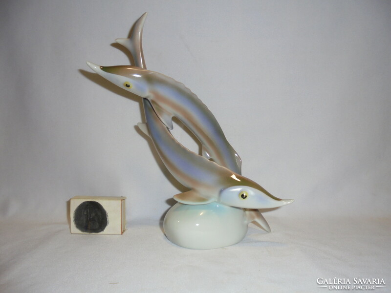Raven house fish figurine, pair of nipps - 23 cm