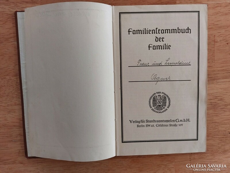 (K) Német egységes családnyilvántartás igazolvány 1944