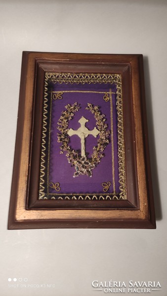 Antique old holy relic wall decoration wall picture with wax body nun work convent work