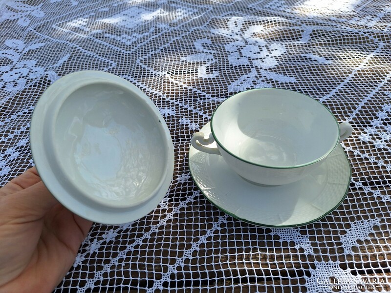 White Herend soup cup