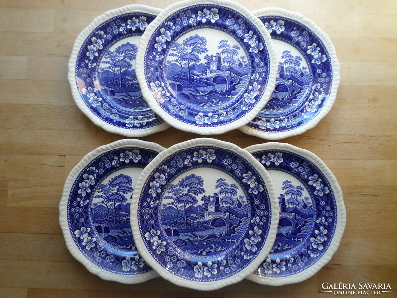 6 English copeland spode porcelain small plates 19.5 cm