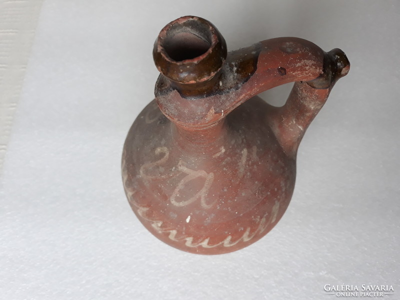 Vasvár antique bucsujáró holy water pot / ceramic jug