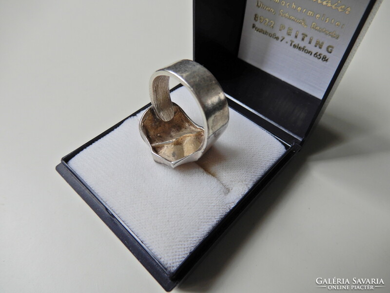 Old Finnish Matti j. Hyvarinen - sirokoru modernist handmade silver ring
