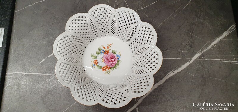 Beautiful porcelain tray with an openwork pattern