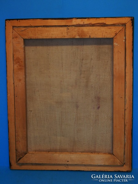 Frame with an external size of 47x37 cm, with a gift oil-on-canvas painting.