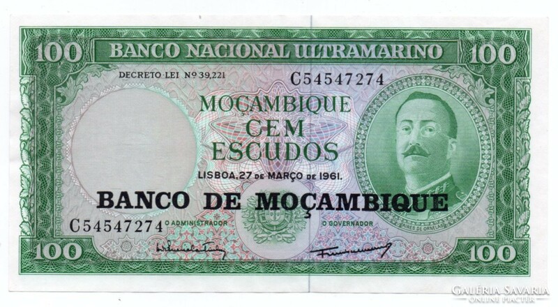 100   Escudos     1961     Mozambik