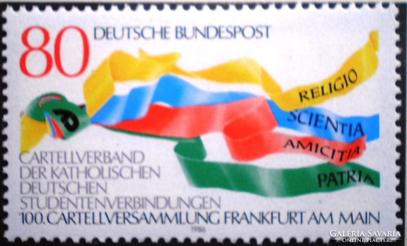 N1283 / Németország 1986 Katolikus Diáktársaság bélyeg postatiszta