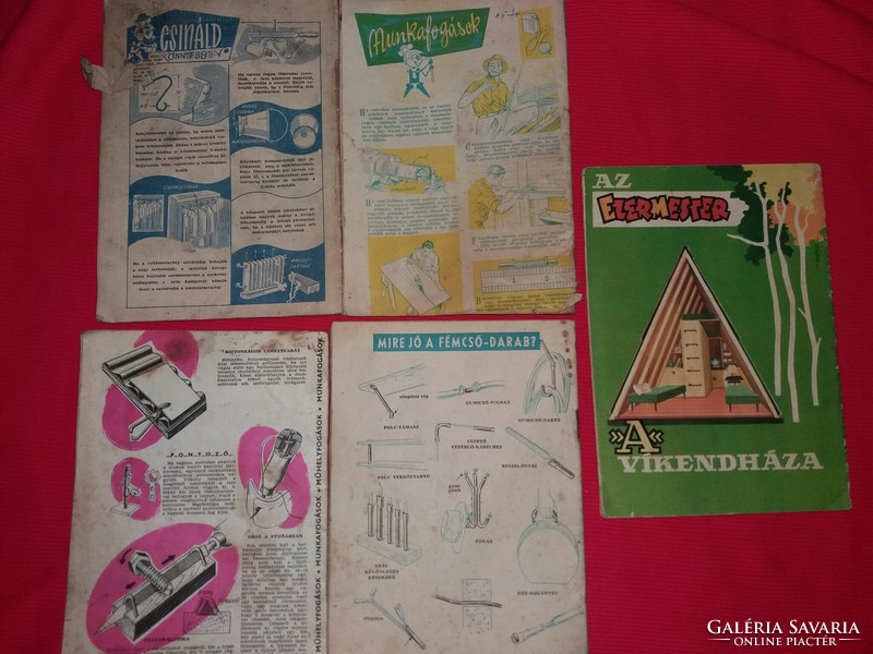 1960 - 65.. Handyman DIY hobby monthly magazine 2 - 5 -7 - 10. Number + 65 /7, 5 pieces together as shown in the pictures