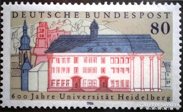 N1299 / Germany 1986 University of Heidelberg stamp postal clerk