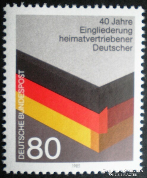 N1265 / Germany 1985 the integration of refugees stamp postal clerk