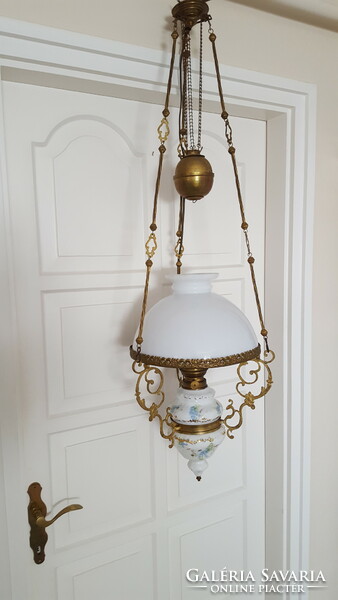 Beautiful limoges porcelain/copper chandelier