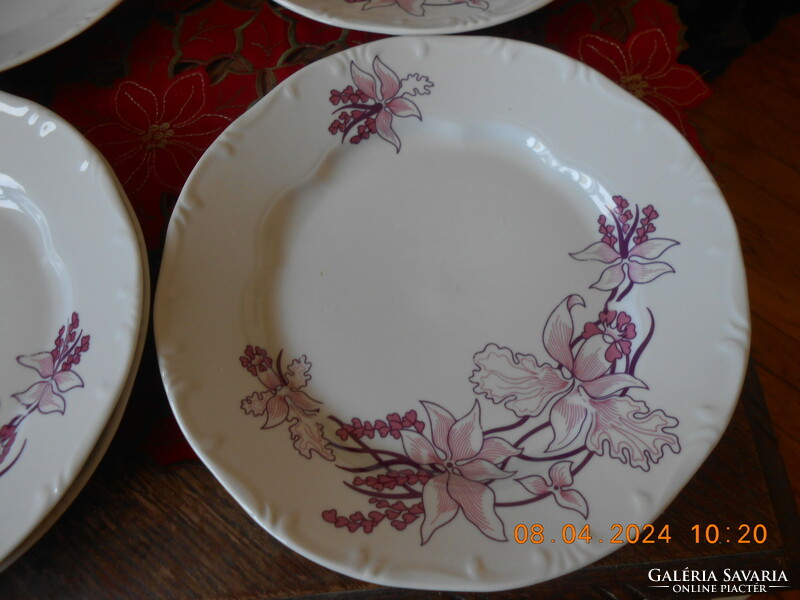 Zsolnay Orchidea mintás lapos tányér