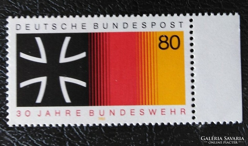 N1266sz / Germany 1985 Defense of the Federal Republic stamp postal clear arched edge