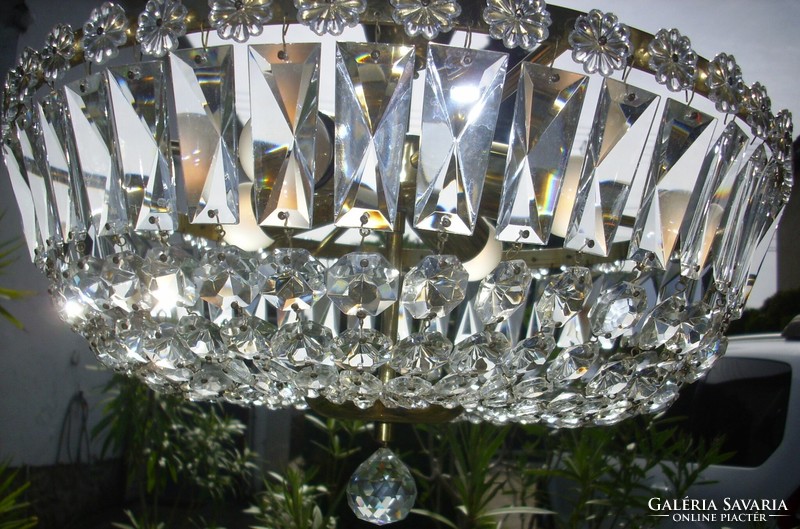Viennese round basket crystal chandelier 4 burners ii.