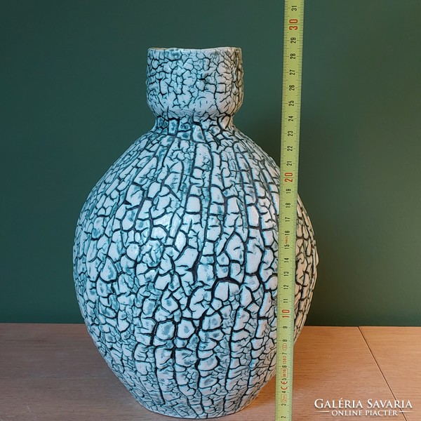Ritka gyűjtői Bán Károly 29 cm-es kerámia váza
