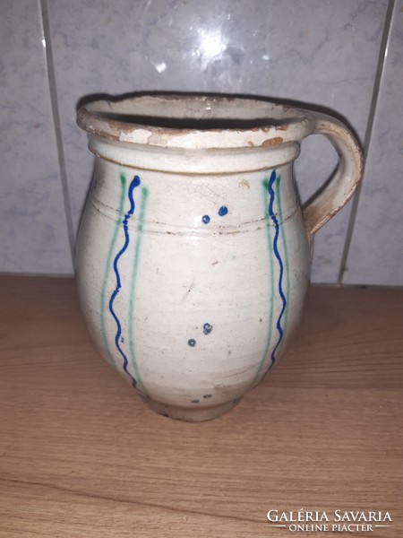 Glazed earthenware bowl, mug, saucer