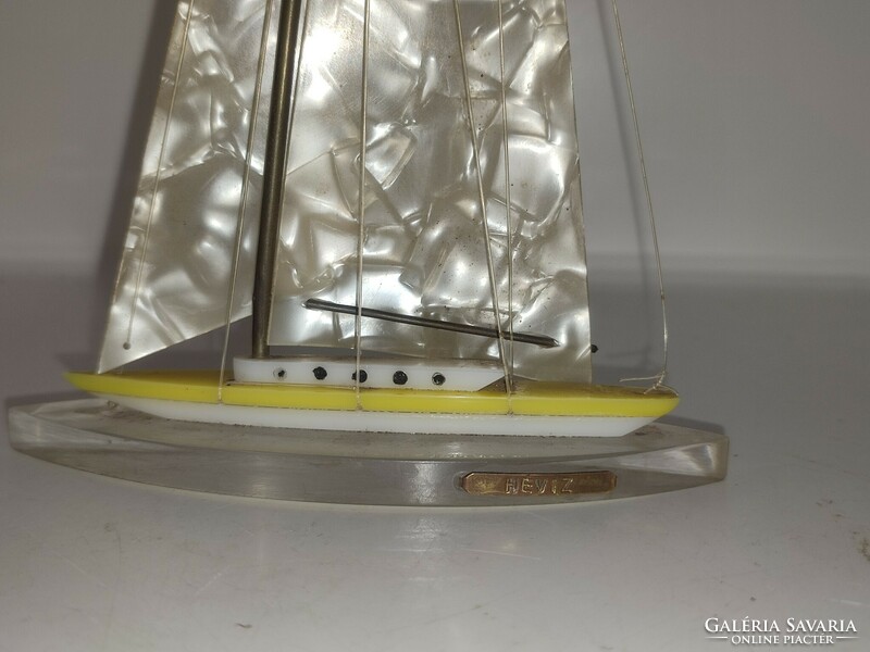 Retro Balaton plexiglass sailboat large size. 'Hévíz'