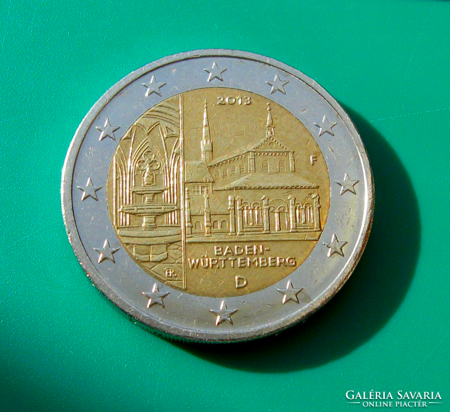 Germany - 2 euro commemorative coin - 2013 - baden-württemberg - ''f'' - the monastery of Maulbronn