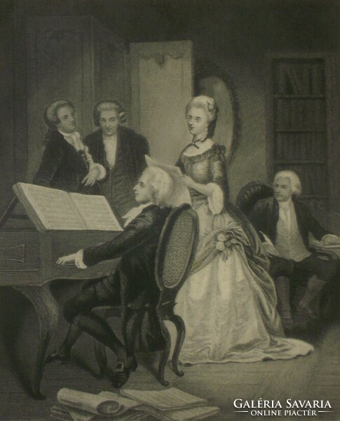 August Borckmann (1827-1890) : Mozart am Clavier