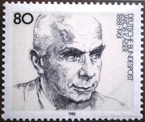 N1350 / Németország 1988 Jakob Kaiser politikus bélyeg postatiszta
