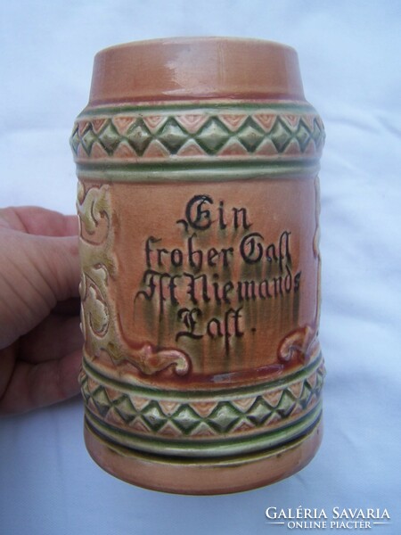 Historic decorative cup with German inscription